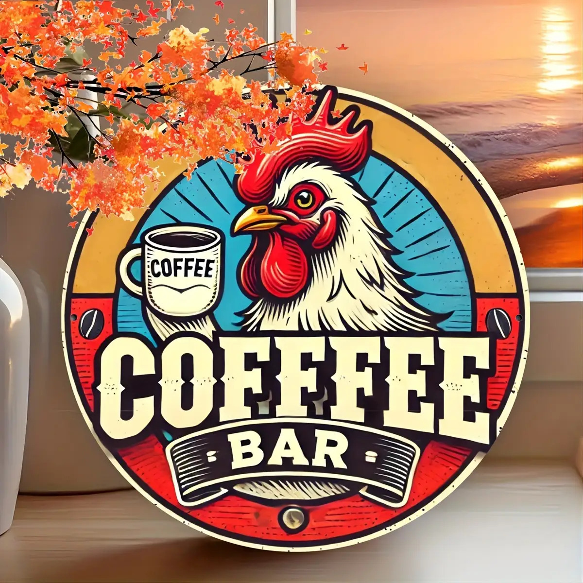 Home Bar And Coffee - 2D винтажная алюминиевая табличка | Ретро-картина