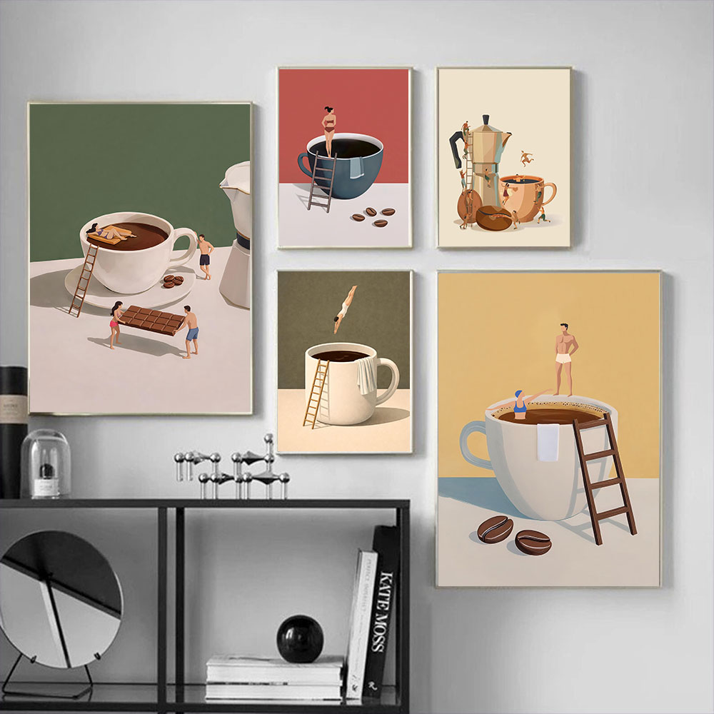 Home Bar And Coffee - 1 шт. безрамный постер «Кофе-приключение» с