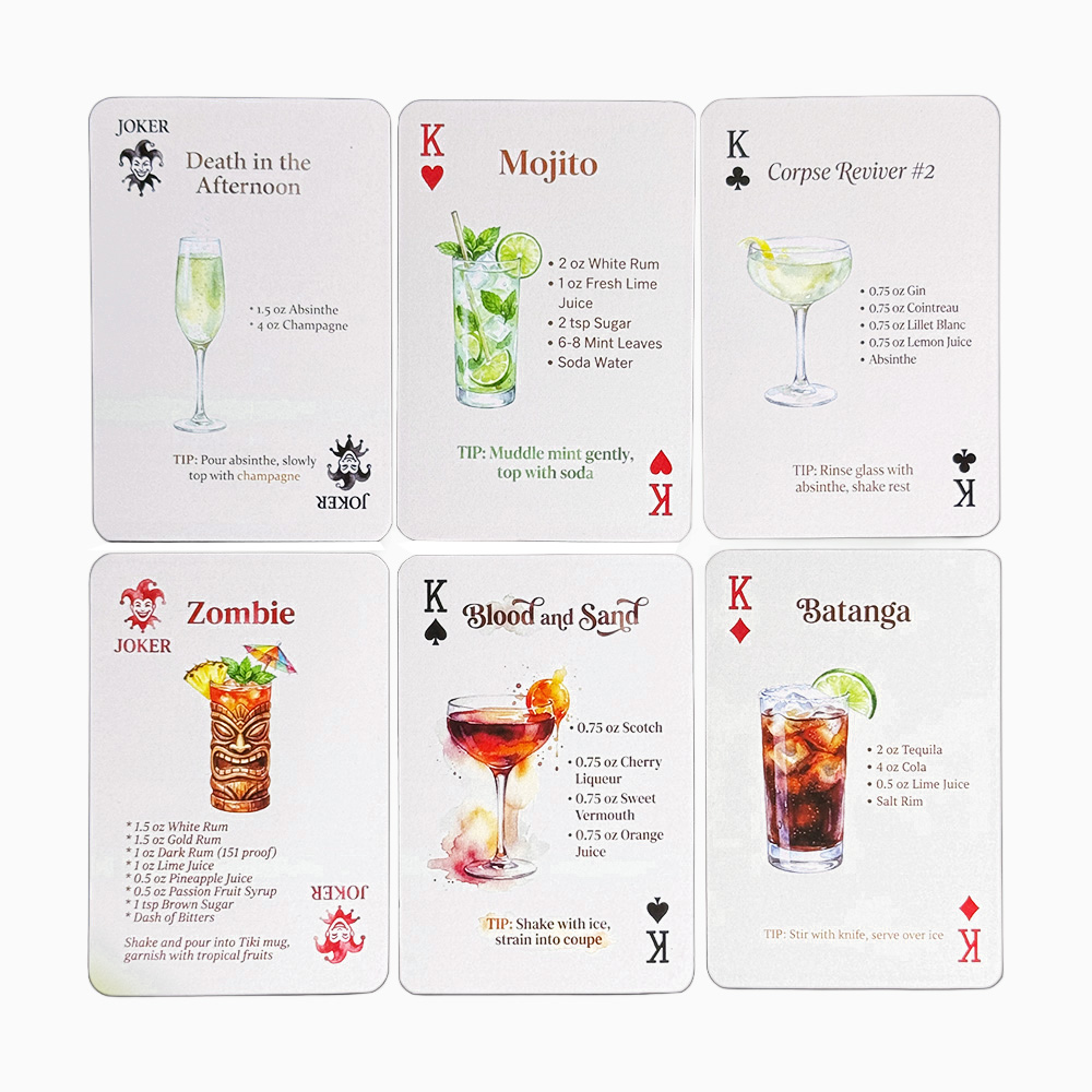 Колода из 54 карт с оригинальн – обзор и цена Cocktail Recipe Book