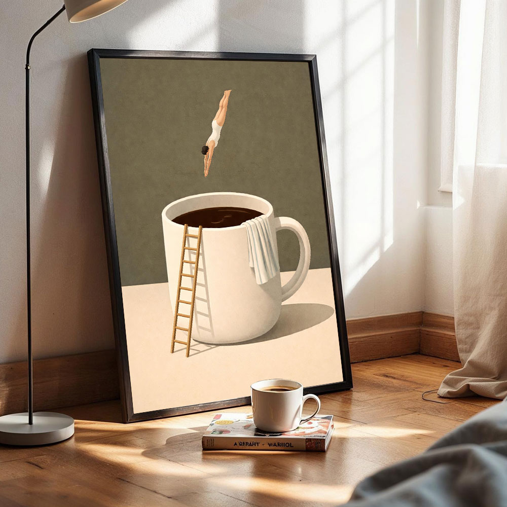 1 шт. безрамный постер «Кофе-п – обзор и цена Home Bar And Coffee