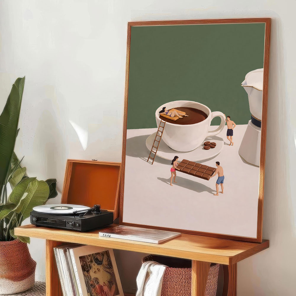 1 шт. безрамный постер «Кофе-п – обзор и цена Home Bar And Coffee