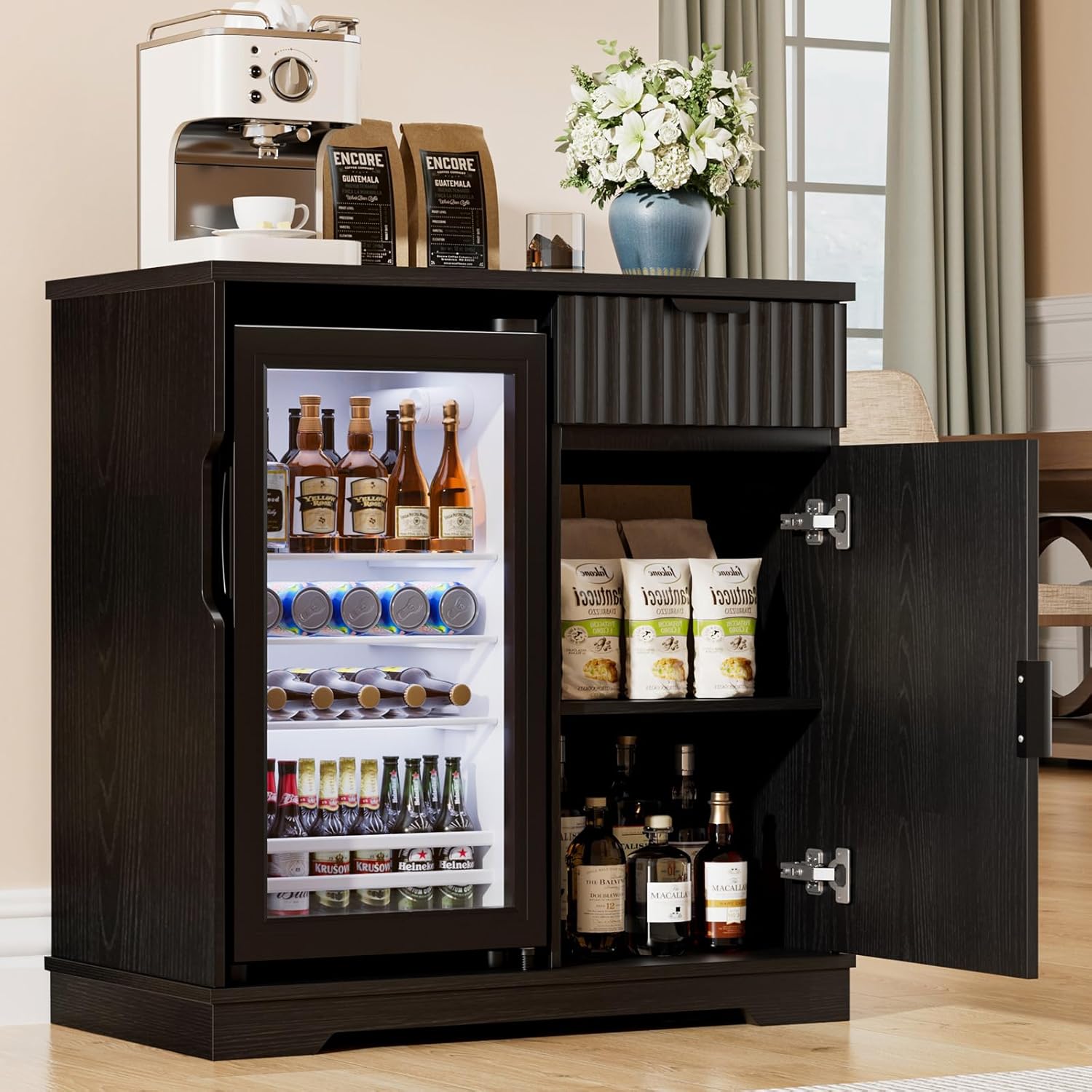 Барный шкаф для кофе с рифлено – обзор и цена Home Bar And Cabinet