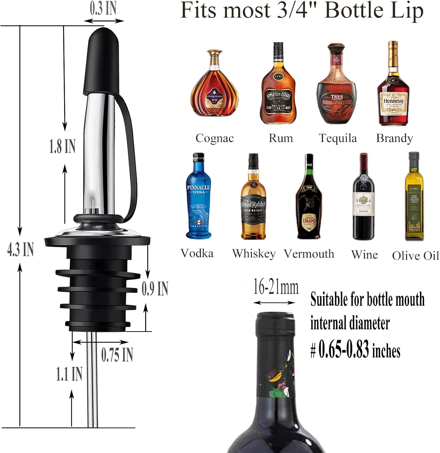 Набор из 12 насадок-дозаторов  – обзор и цена Speed Pourer Cap